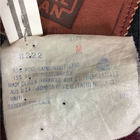 Woolrich Black Longline Aztec Print Hooded Overcoat Size Medium Made In USA - Picture 2 of 13